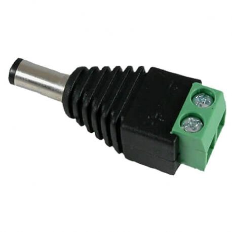 Terminales DC plug tornillos para fuentes macho