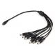 Splitter Dahua 1 jack hembra a 8 jack macho