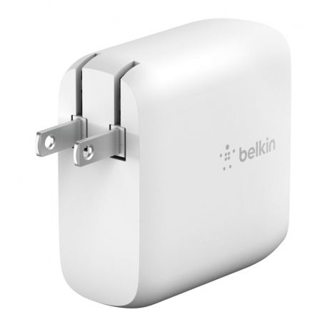 Cargador de pared Belkin Dual USB-C Gan 68 Vatios