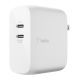 Cargador de pared Belkin Dual USB-C Gan 68 Vatios