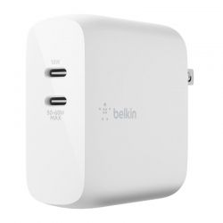 Cargador de pared Belkin Dual USB-C Gan 68 Vatios