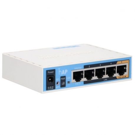 Router Mikrotik hAP 5 puertos Ethernet,PoE USB