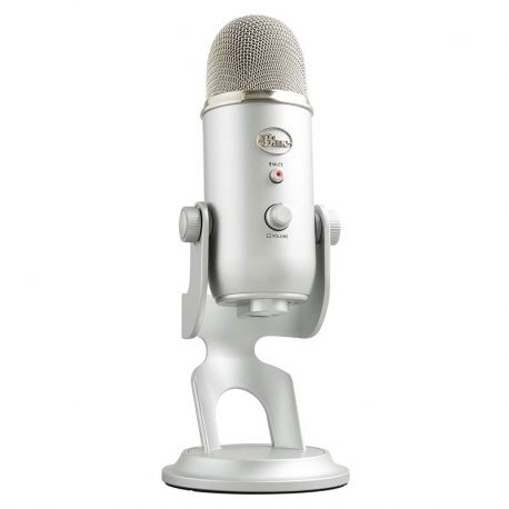 Micrófonos Logitech Yeti Cardioide USB Plata