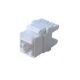 Jack Teklink Cat 6A 180° color blanco