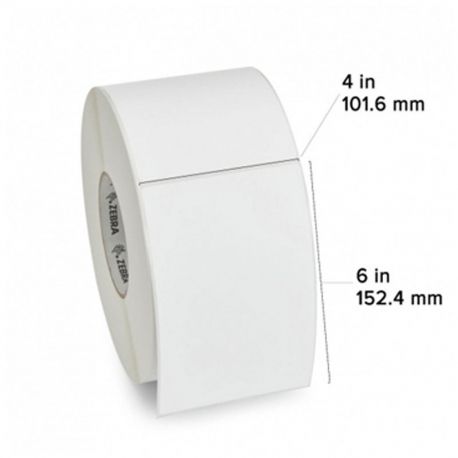 Cinta de Etiquetas Zebra 4 x 6 pulgadas Blanco