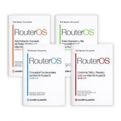 Paquete promocional de los 4 libros MikroTik R OS