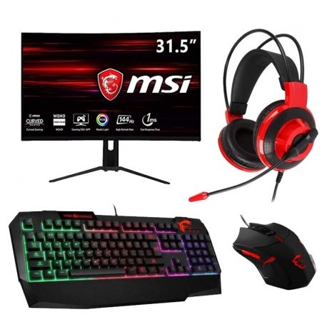 Combo MSI Monitor MAG321CQR mouse, headset teclado