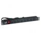 Regleta para RAck 19' 8 tomas 110 voltios 3 luces