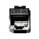 Jack Teklink CAT6a Color Negro 180 Grados UL