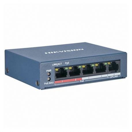 Switch PoE Hikvision DS-3E0105P-E/M 4 Puertos