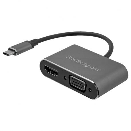 Adaptador StarTech USB-C a VGA y HDMI 2 en 1