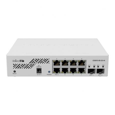 Switch Mikrotik 8 puertos Ethernet 1G 2 SFP+