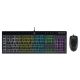 Combo de Teclado Corsair K55 RGB PRO + KATAR PRO
