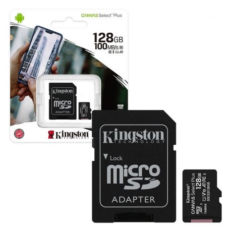 Tarjeta MicroSD Kingston 128GB Canvas Select Plus