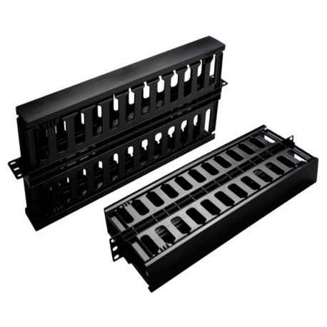 Organizador cable horizontal ranurado plástico 1U