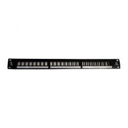 Patch panel Teklink Modular 24 puertos UL 1U rack
