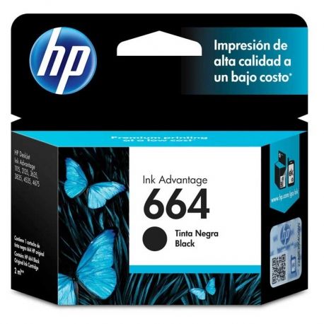Cartucho de Tinta HP 664 Original color Negro