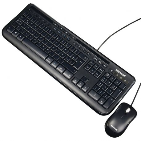 Combo de teclado y Mouse Microsoft Wired 600 USB