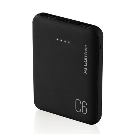 Batería Power Bank C6 6000 mAh Indicador LED