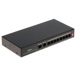 Switch Dahua PoE 8p 10/100 + 2 Gigabit 65W