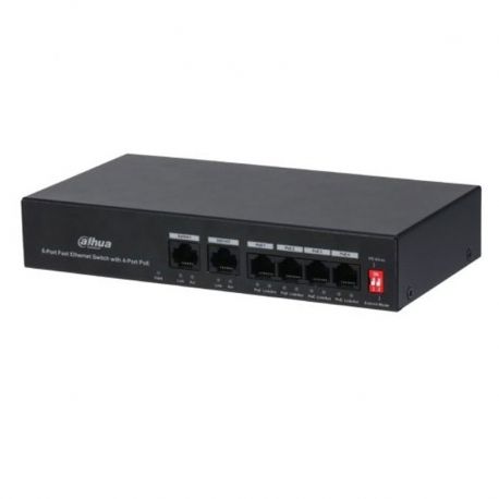 Switch Dahua 6 puertos 4 PoE 10/100 36W