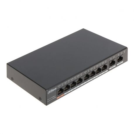 Switch Dahua 10 puertos Giga + 8 p giga PoE WD