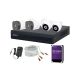 Kit Dahua 4 cámaras 1080p IP67 HDD 1TB