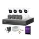 Kit Dahua 8 cámaras 1080p IP67 grabador 8CH, 1TB