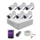 Kit Hikvision 6 cámaras bullet 2MP grabador 8CH