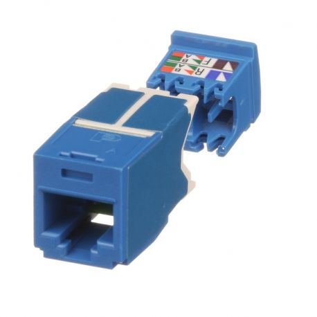 Conector Jack UTP Panduit 8P8W CAT 6A azul