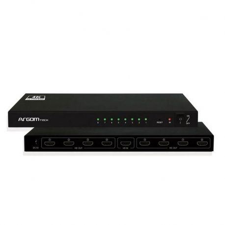 Splitter Argom Tech 8 canales HDMI 4K HD LED