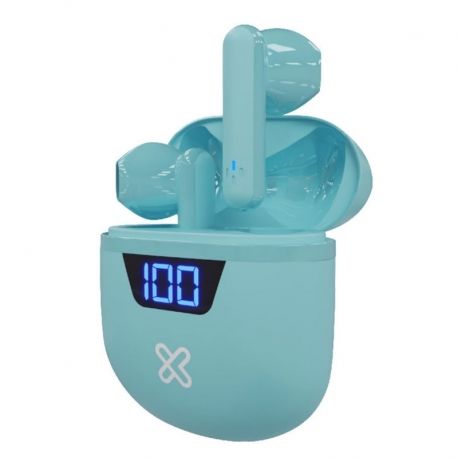 Audífonos Klip Xtreme Touchbuds LED IPX3 Acuamarin