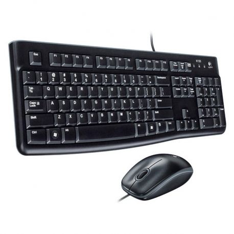 Teclado y Mouse Logitech MK120 USB sensor óptico