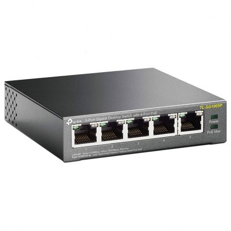 Switch Tp-link Gigabit 5 puertos PoE + 4 puertos