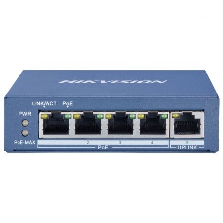 Switch Hikvision Gigabit PoE+ 4 P 10/100/1000mbps
