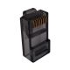 Conector Cablix RJ45 Cat6 color negro transparente