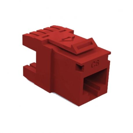Conector Furukawa Hembra Giglan Cat6 T568 rojo