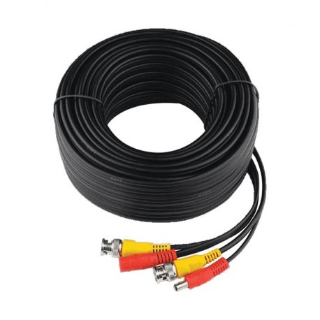 Cable de 20m con conector BNC y DC para cámara