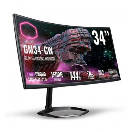 Monitor Cooler Master 3440X1440 144Hz HDMI DP Curv