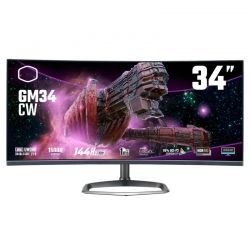 Monitor Cooler Master 3440X1440 144Hz HDMI DP Curv