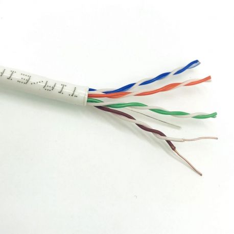Cable UTP Teklink Cat 5E cobre color gris