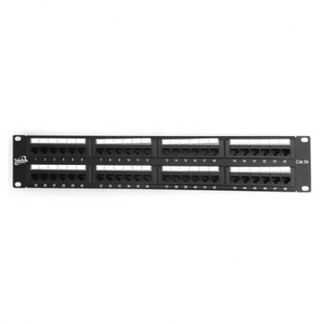 Patch panel Teklink Cat 5e 48 puertos rack 2U