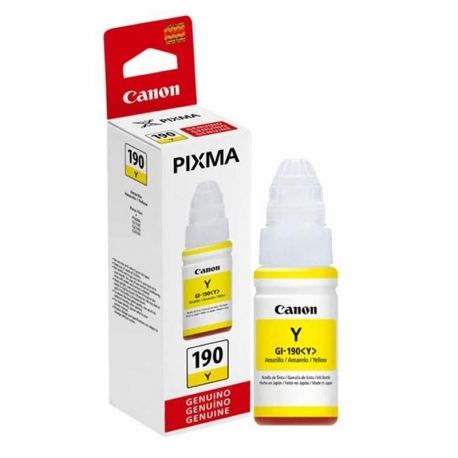 Botella de tinta Canon GI-190 color amarillo