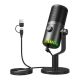 Micrófono Maono DM30 de condensador USB RGB