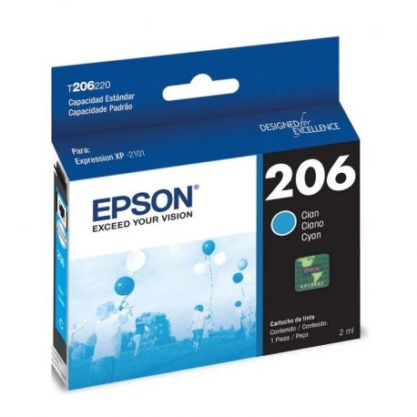 Cartucho de tinta Epson T206 color Cyan