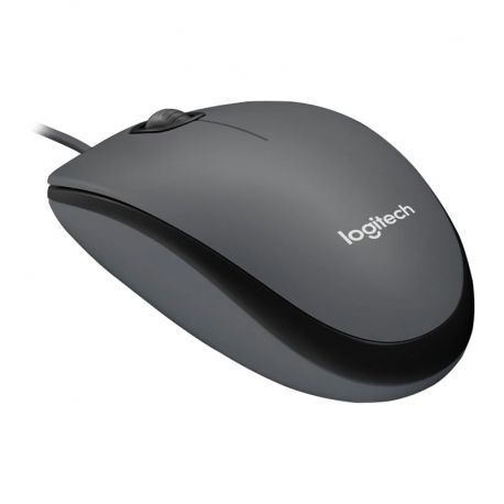 Mouse Logitech M100 3 botones Óptico USB gris