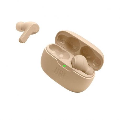 Audífonos JBL Wave Beam Bluetooth IPX2 beige