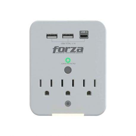 Protector contra sobretensiones Forza FWT-331USBC