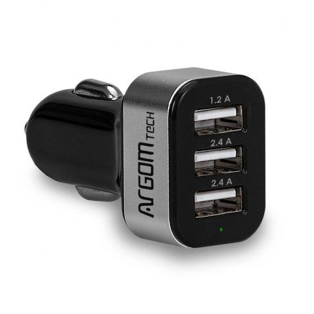 Cargador para Vehículo Argom Tech de 3 USB 6A