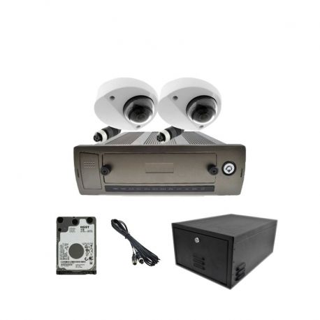Kit de 2 cámaras móvil 2MP, grabador 4CH HDD 1TB